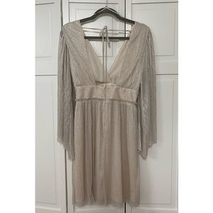 Lovestitch Metallic Gold Long Sleeve Dress